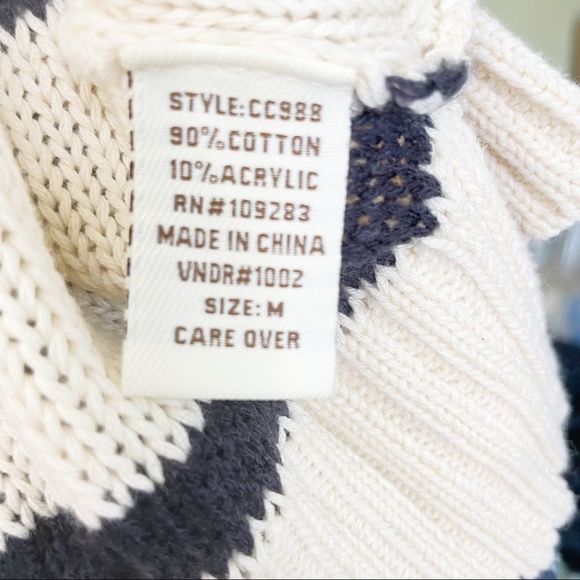 Vintage Havana Nautical Anchor Coastal Cotton Sweater sz. M #VV - Picture 7 of 9